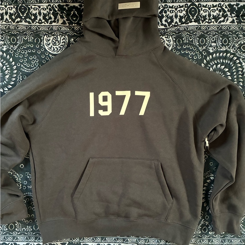 Essentials Charcoal Gray 1977 Hoodie